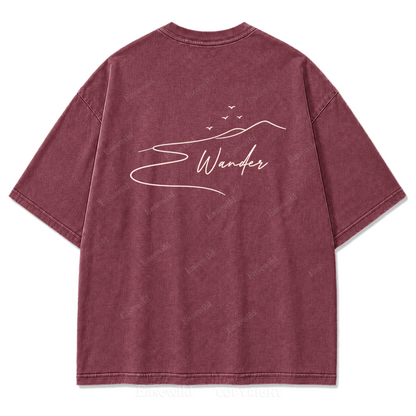 Where the Road Softens Washed Print Tee