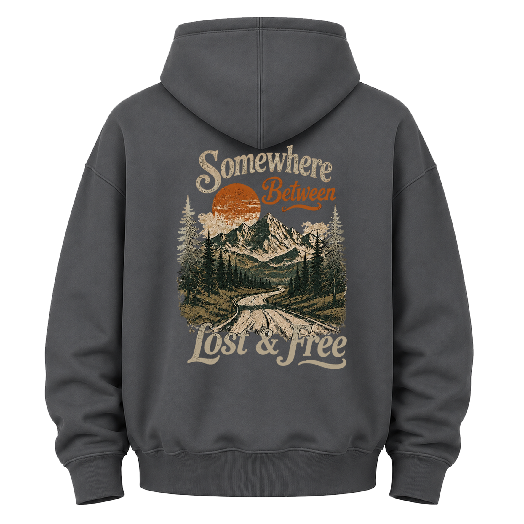 Somewhere Between Lost & Free Graphic Hoodie