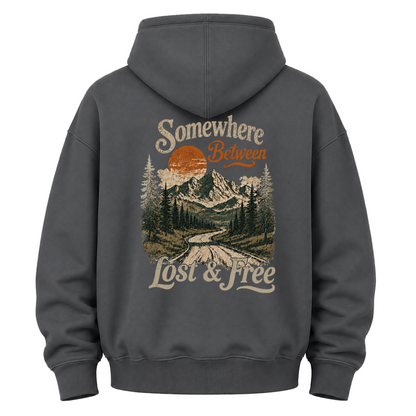 Somewhere Between Lost & Free Graphic Hoodie