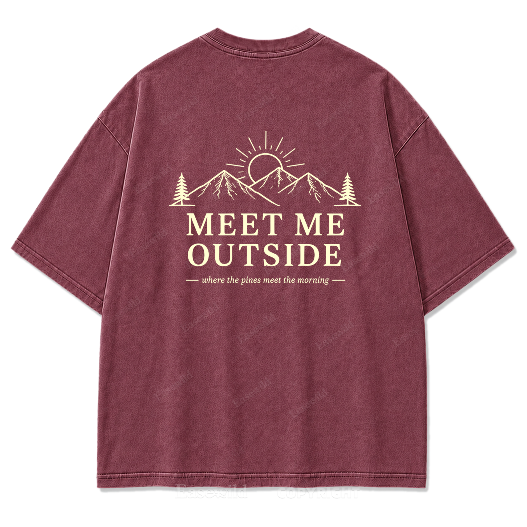 Meet Me Outside Sunrise Washed Print Tee