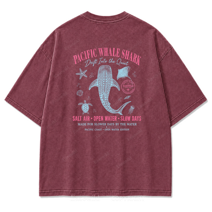 Pacific Whale Shark Washed Print Tee