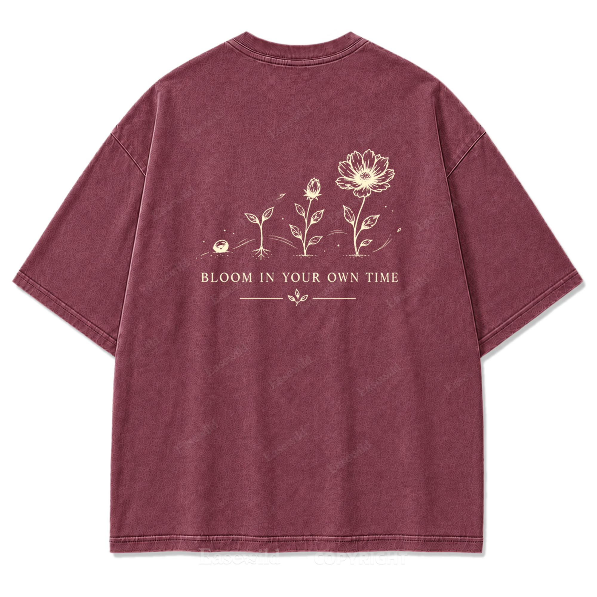 Bloom In Your Own Time Washed Print Tee