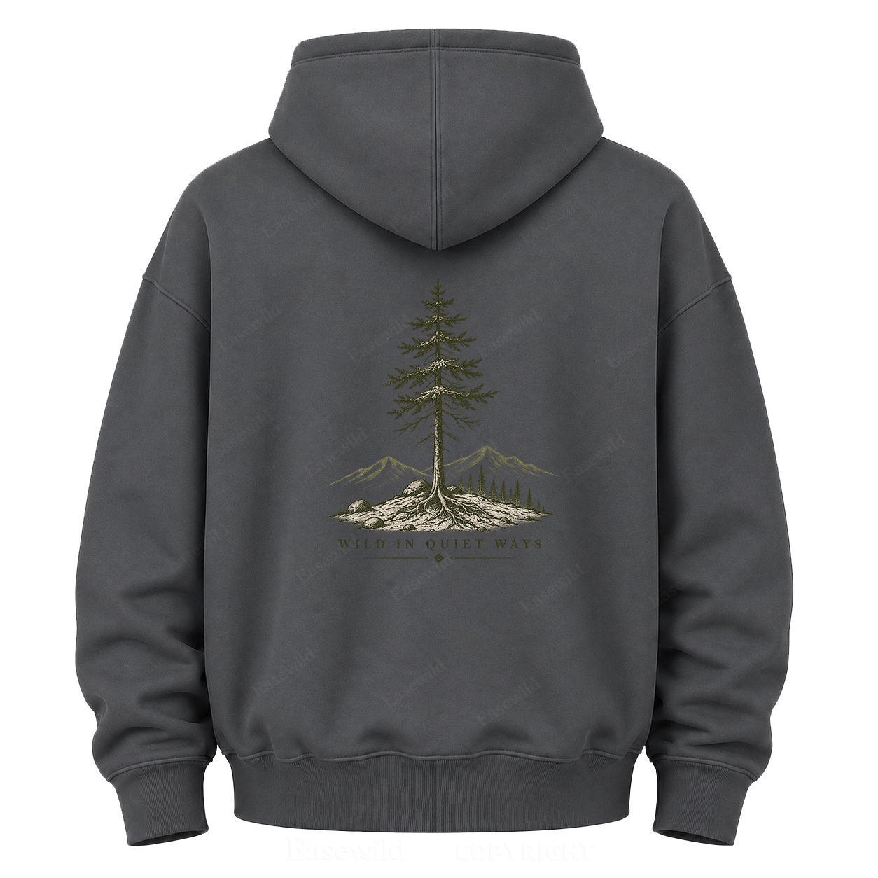 Wild in Quiet Ways Vintage Pine Graphic Hoodie