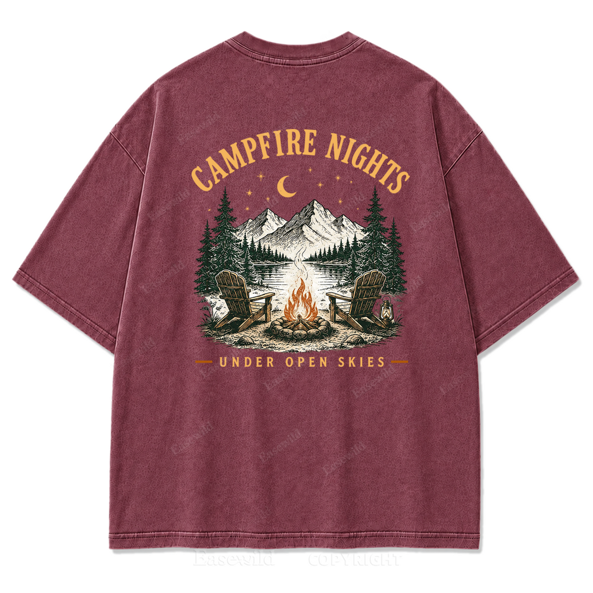 Under Open Skies Campfire Nights Washed Print Tee