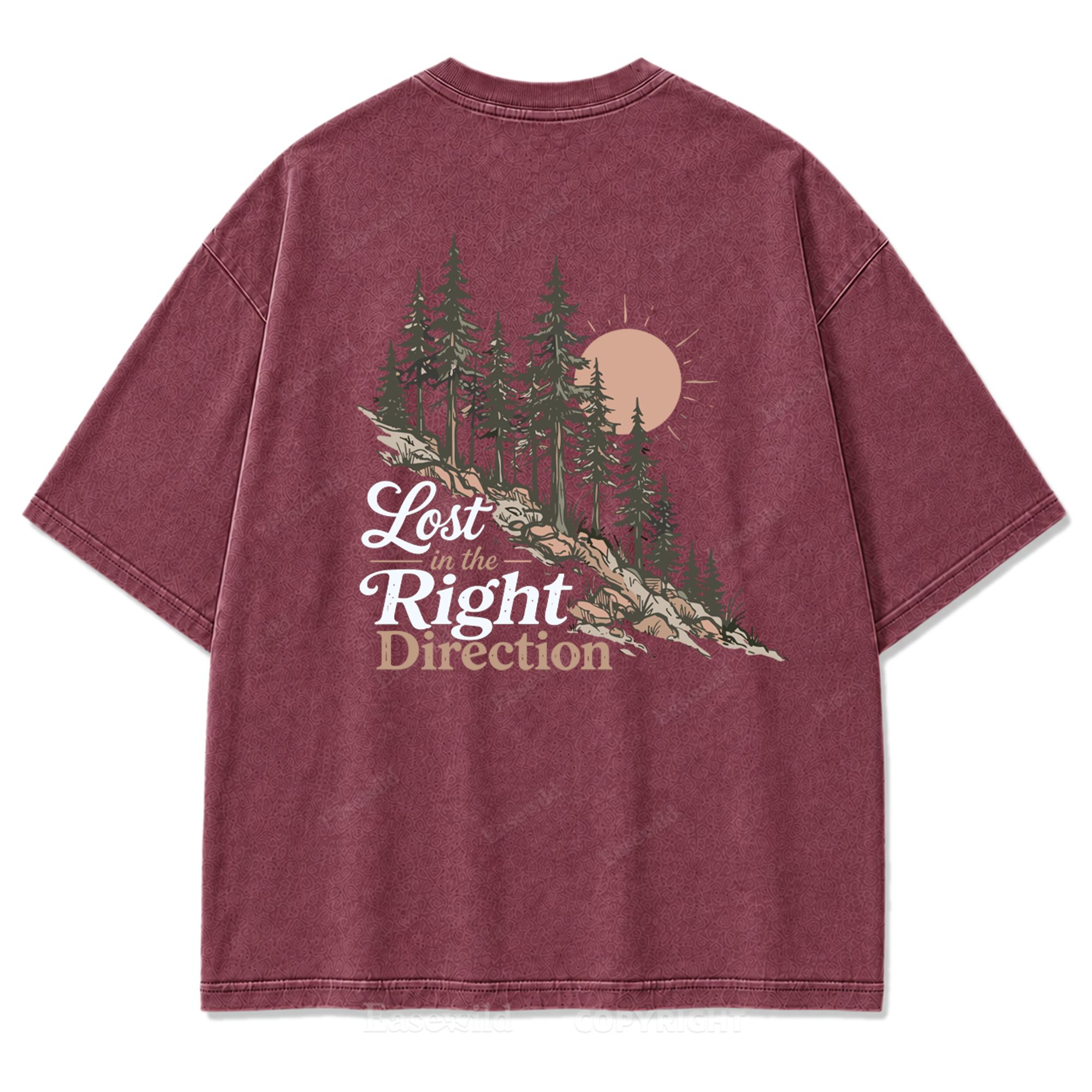 Lost in the Right Direction verwaschenes T-Shirt
