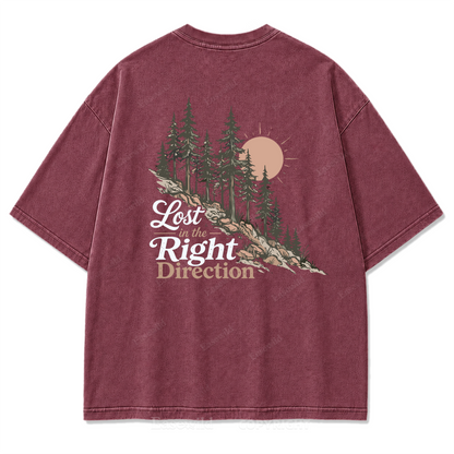 Lost in the Right Direction verwaschenes T-Shirt