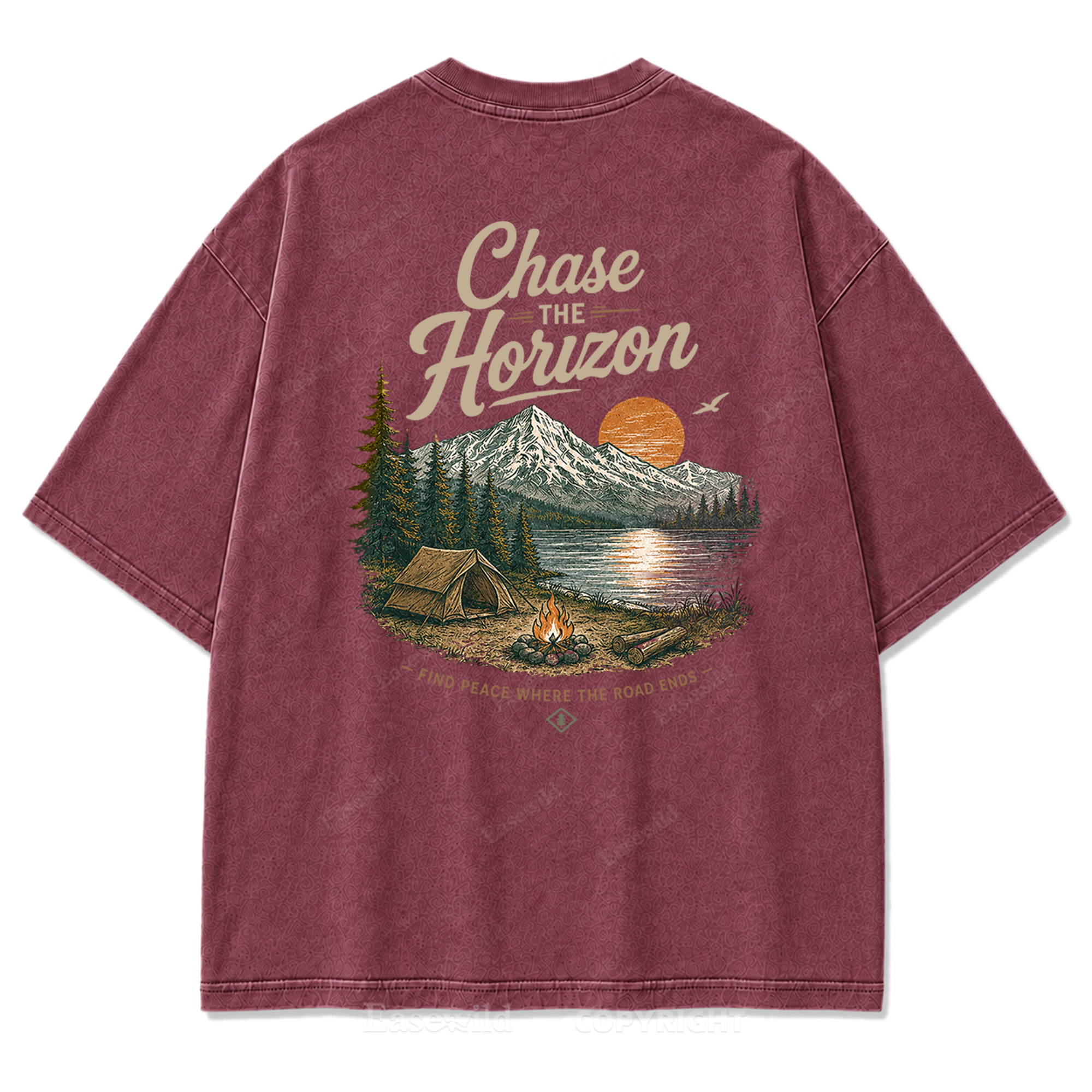 Horizon Escape See Verwaschener Print-Shirt