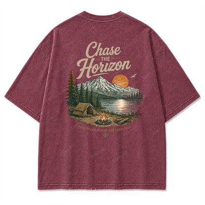 Horizon Escape See Verwaschener Print-Shirt