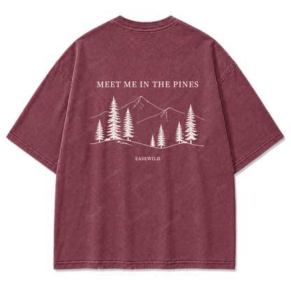 Meet Me in the Pines Washed Print Tee