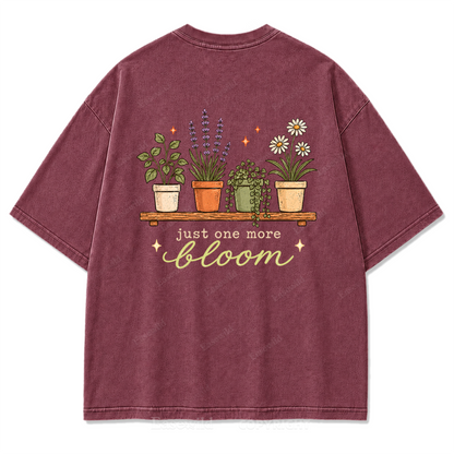 Just One More Bloom Washed Print Tee