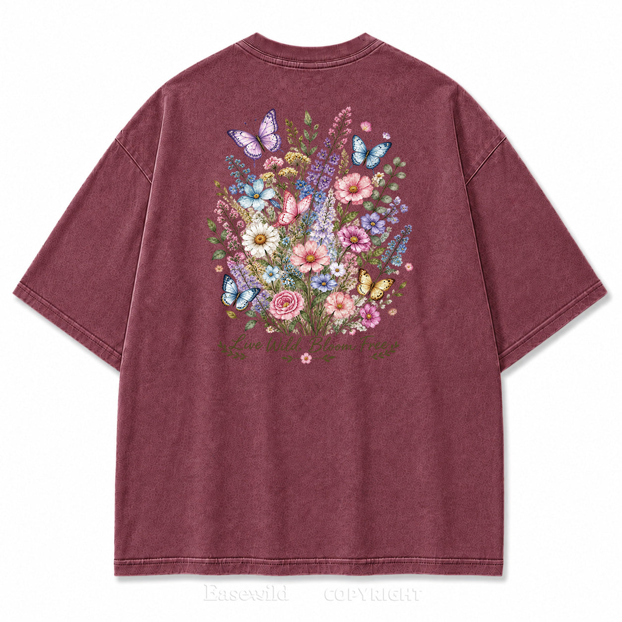 Live Wild Bloom Free Floral Art Print Tee