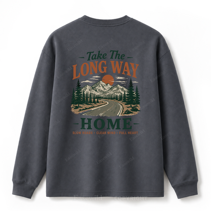 Take the Long Way Home Graphic Long Sleeve Tee