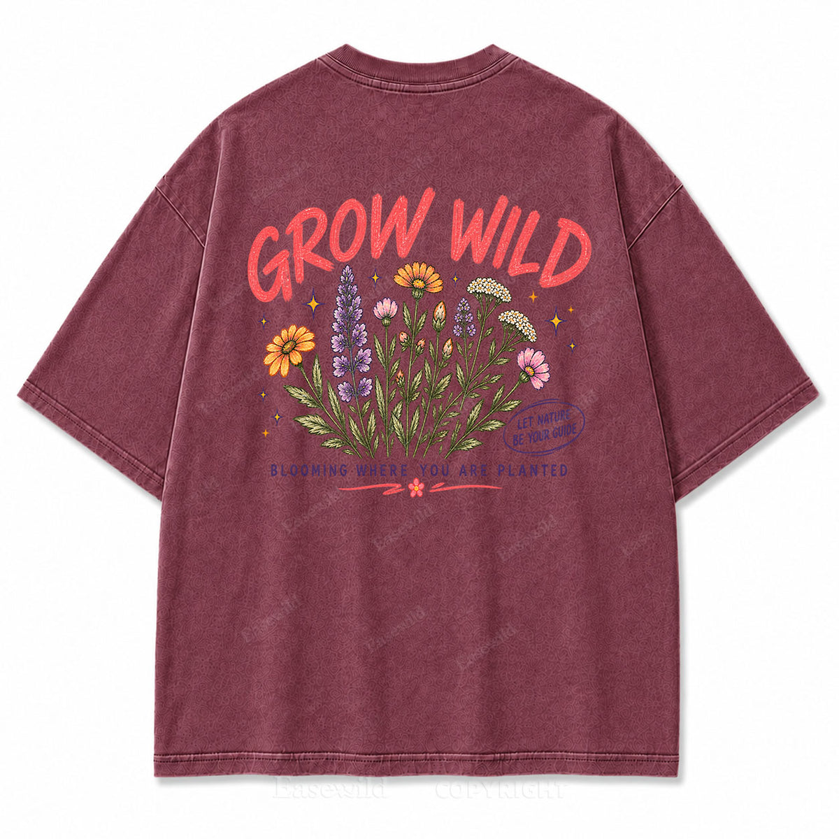 Grow Wild Wildflower Botanical Washed Graphic Tee