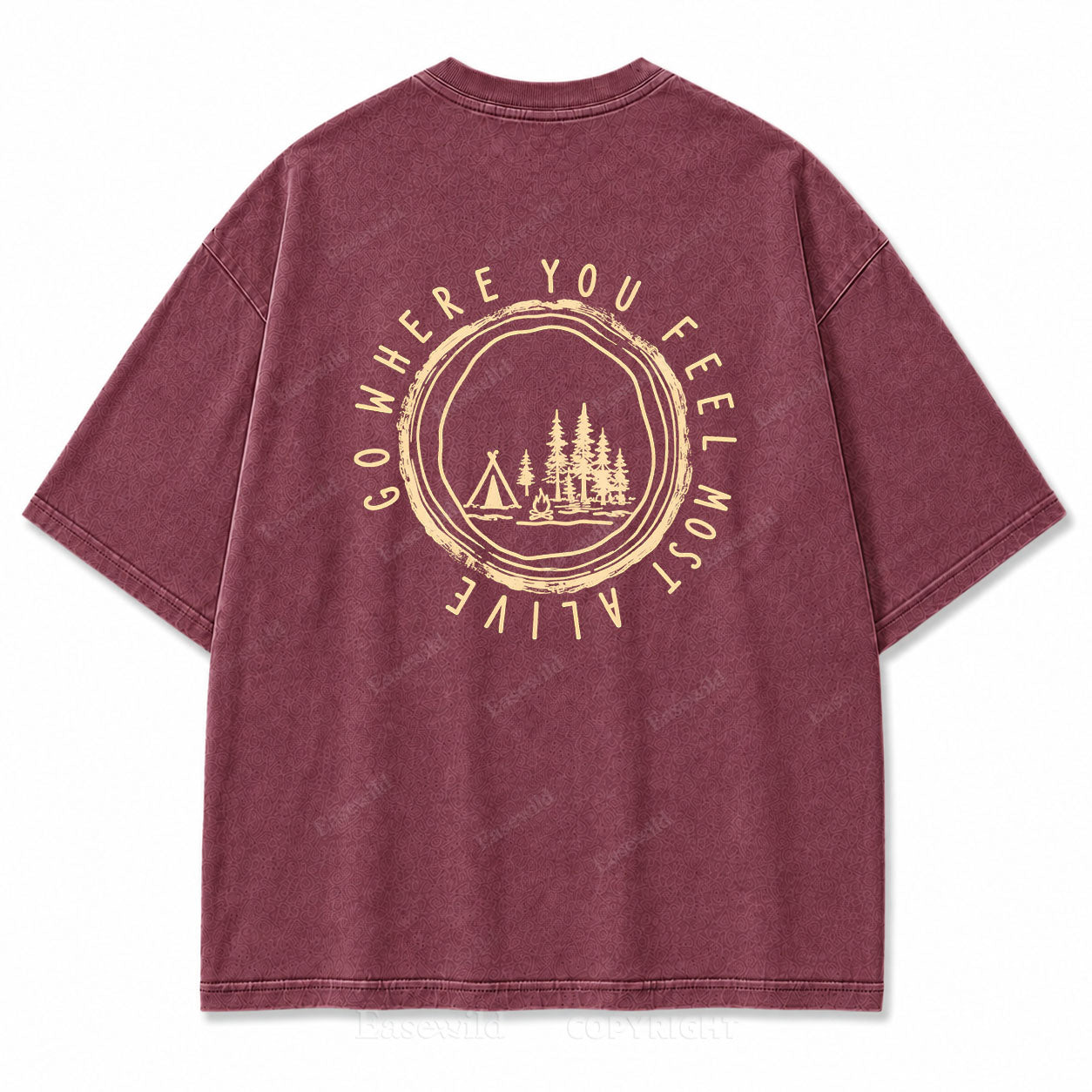 Go Where You Feel Most Alive Outdoor Washed Print Tee