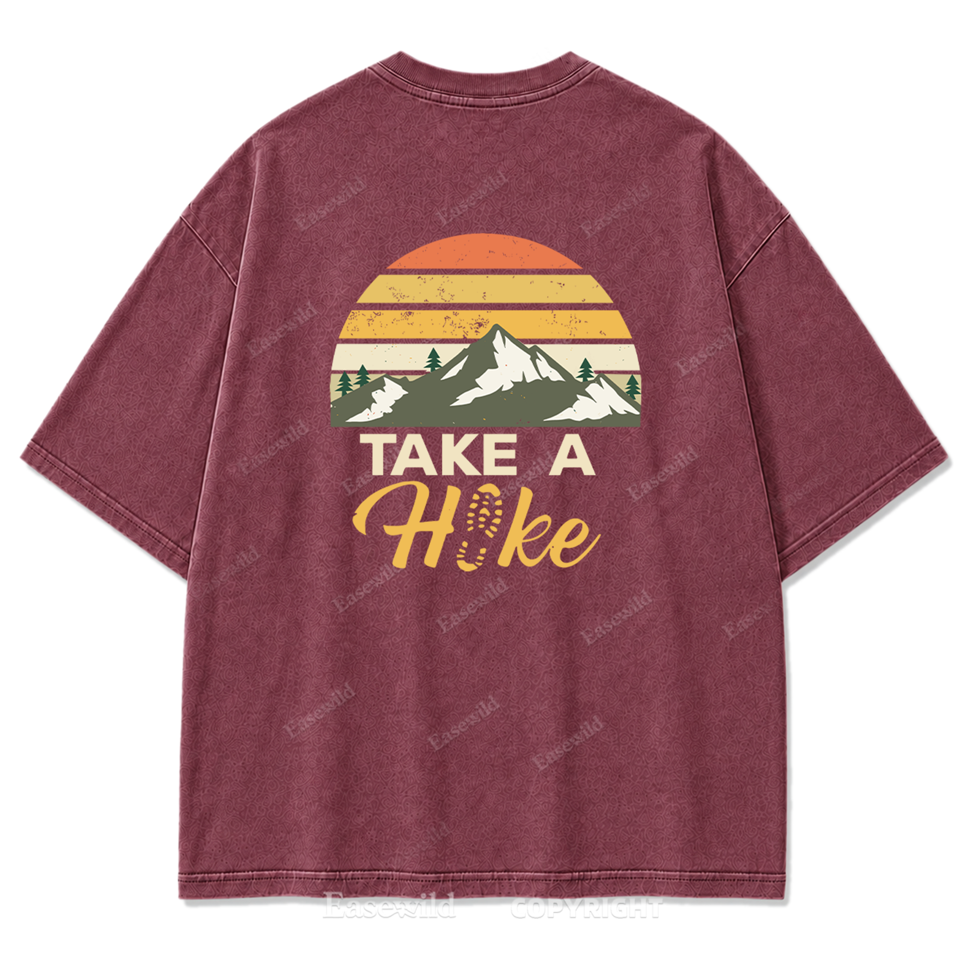 Trail Mood – Take A Hike Washed Print Tee