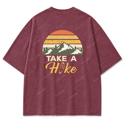 Trail Mood – Take A Hike Washed Print Tee