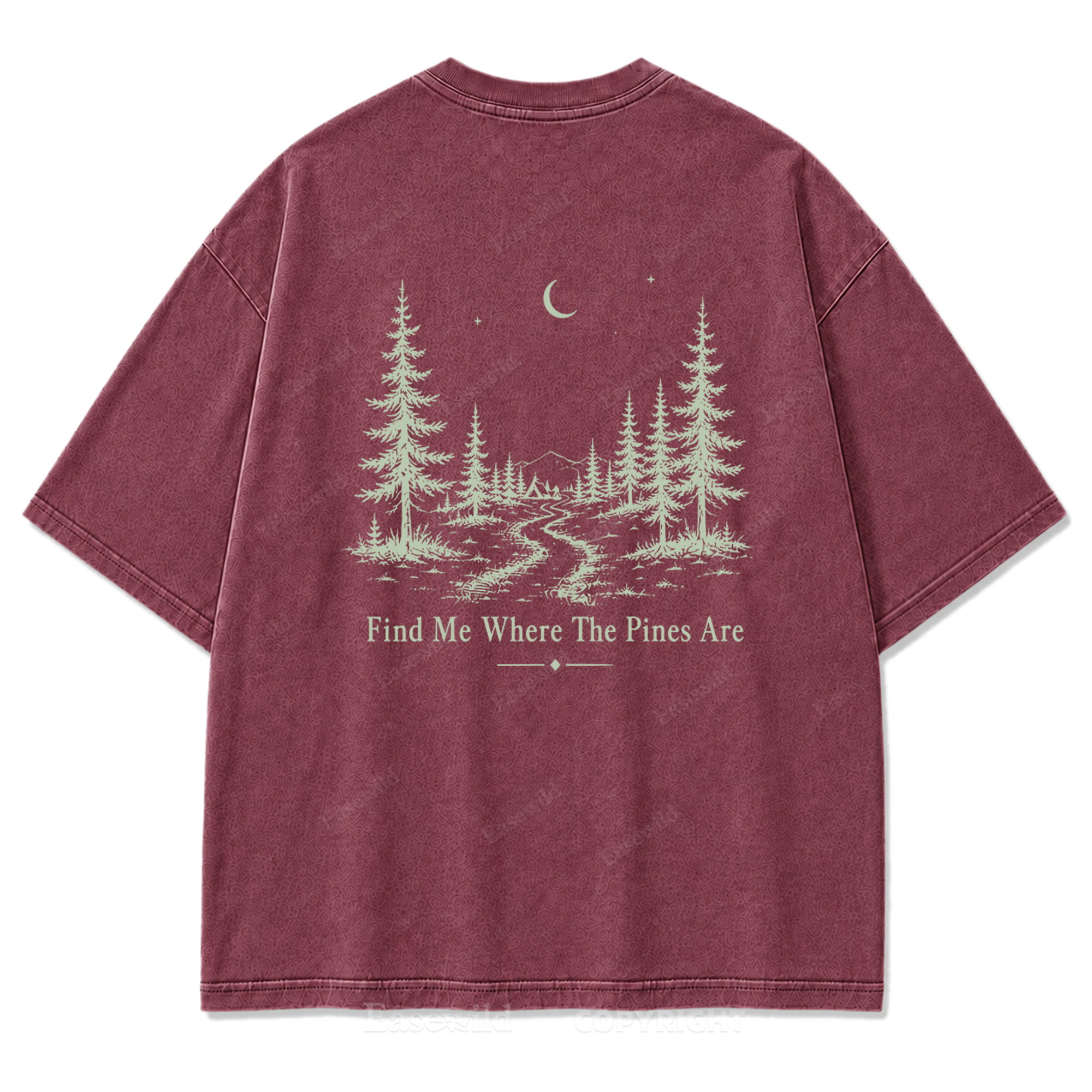 Pinebound Nights Washed Print Tee
