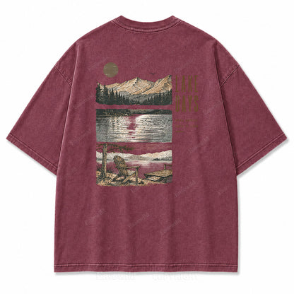 Lake Days Card Washed Graphic Tee