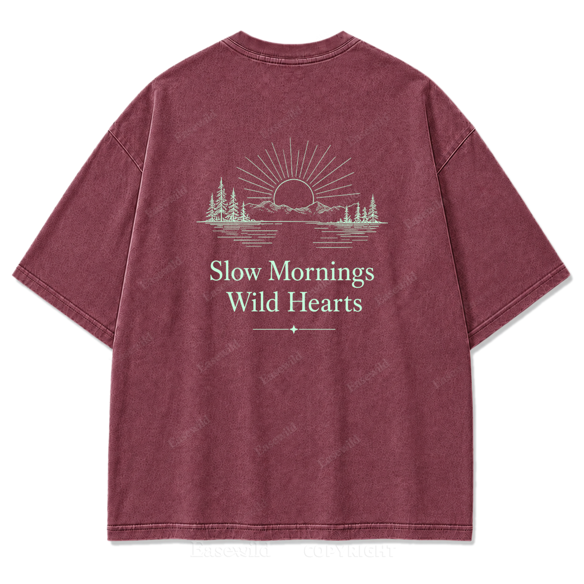 Minimalistisches Outdoor-T-Shirt mit gewaschenem Aufdruck