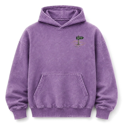 Take the Long Way Home  Washed Graphic Hoodie