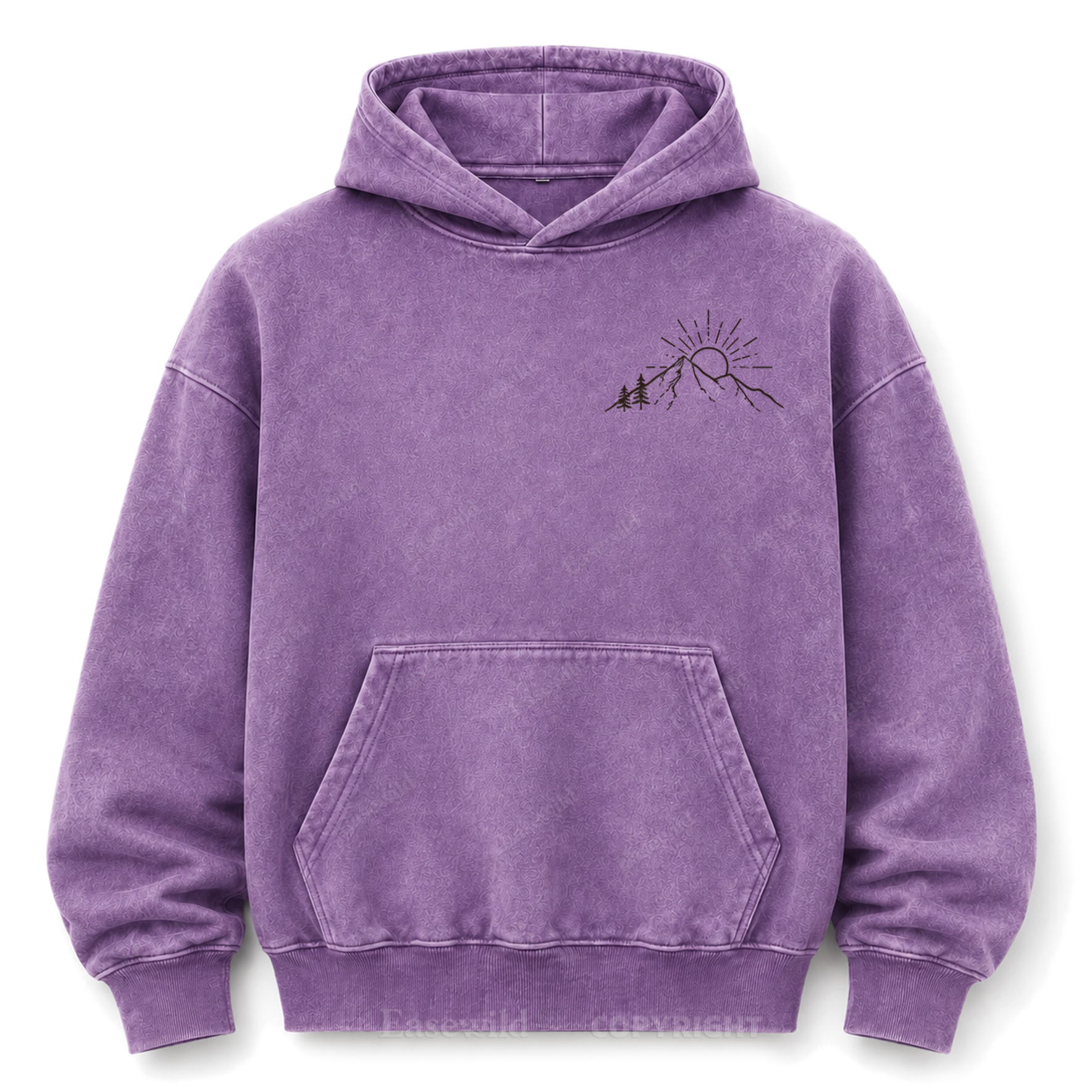 Take Me Outside Mountain Washed Grafik-Hoodie