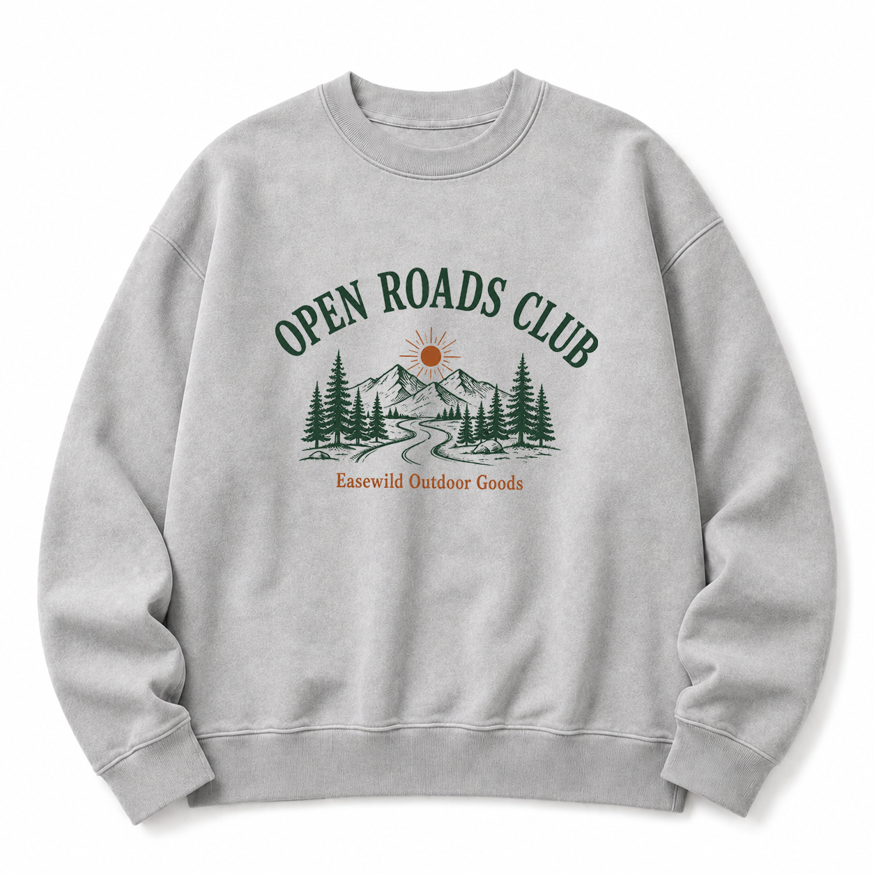 Open Roads Club Washed Grafik-Sweatshirt