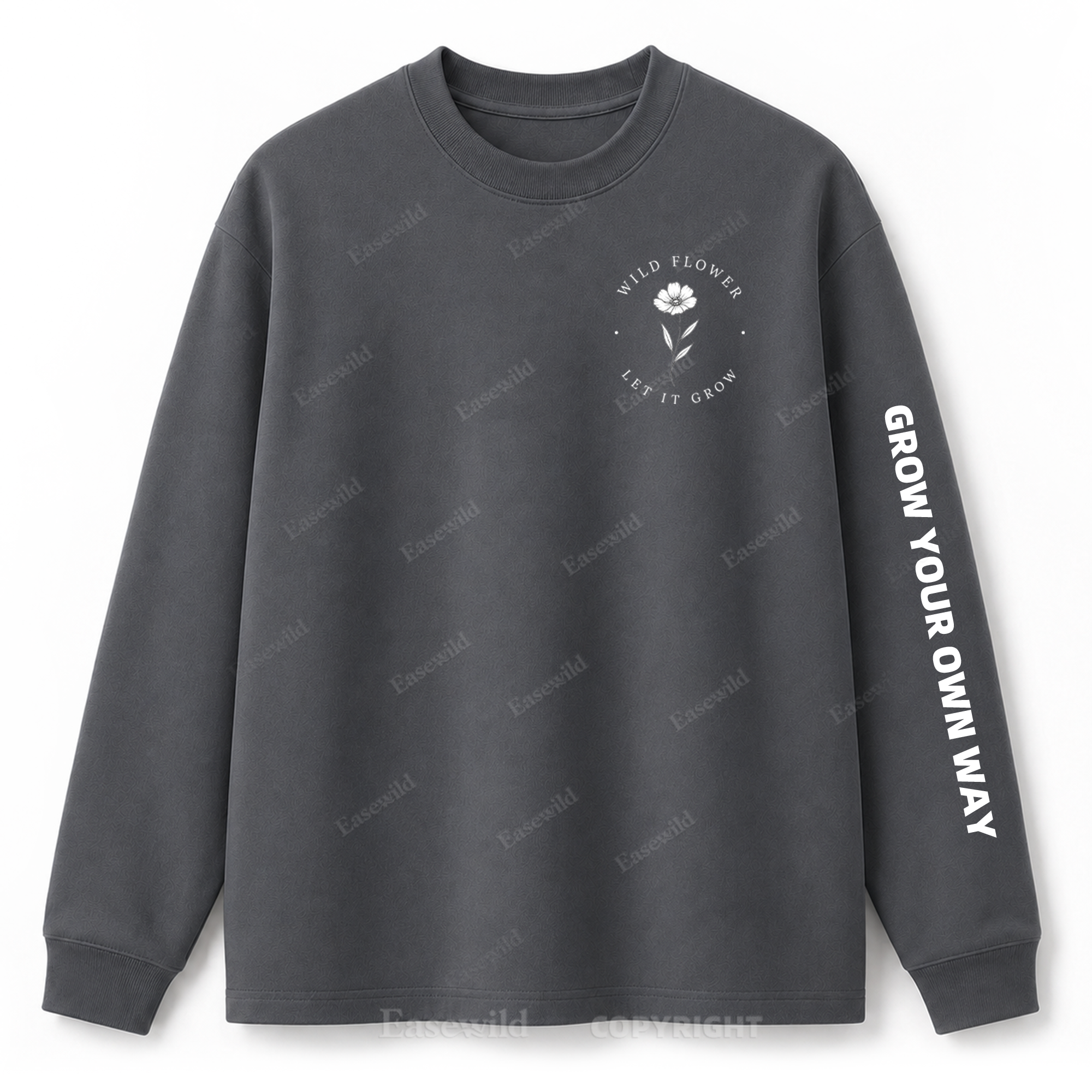 Wild Flower Minimal Graphic Long Sleeve Tee