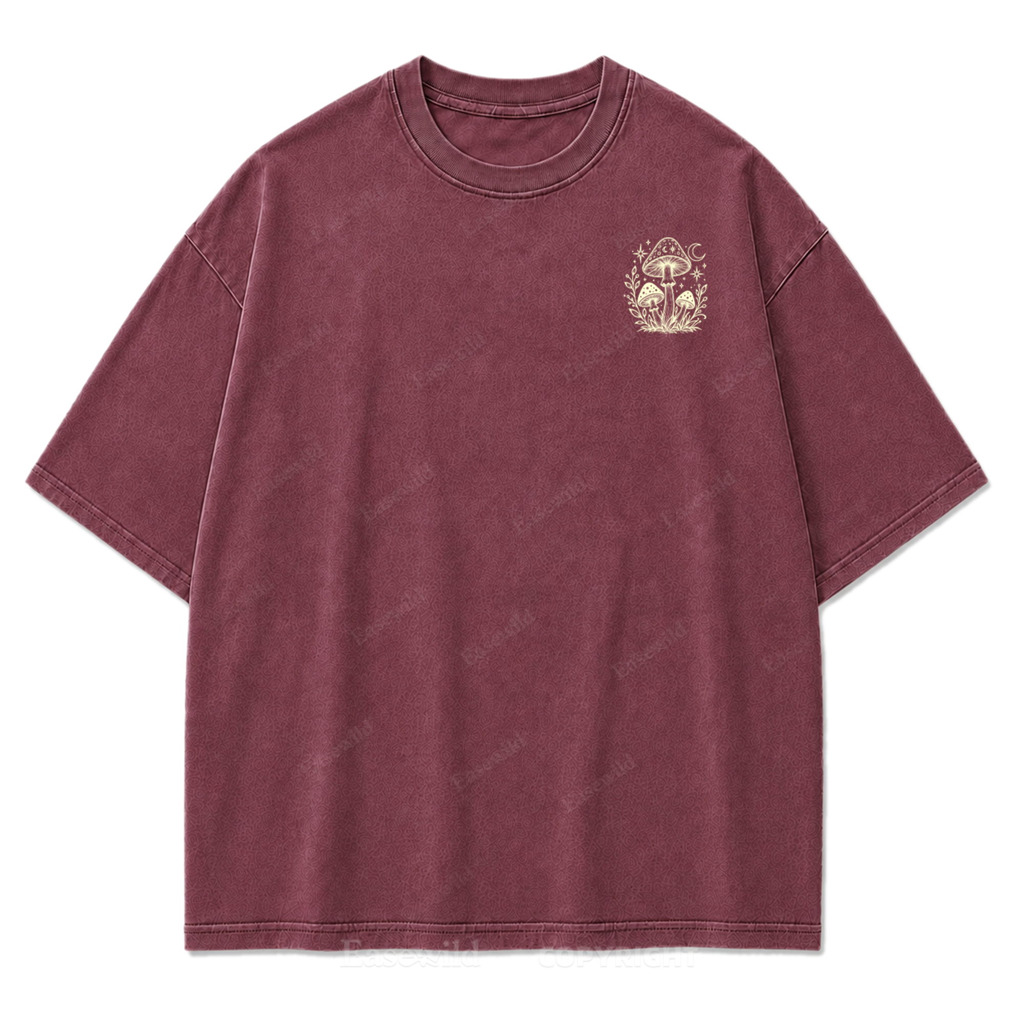 Wild Soul Soft Heart Mushroom Washed Print Tee
