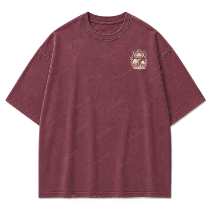 Wild Soul Soft Heart Mushroom Washed Print Tee
