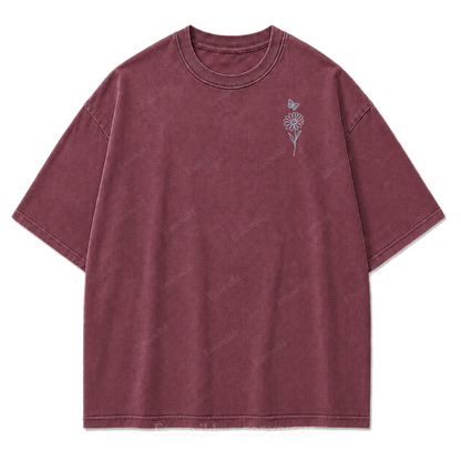 T-Shirt mit Wildblumen-Grafikdruck „Rest Among Wildflowers“
