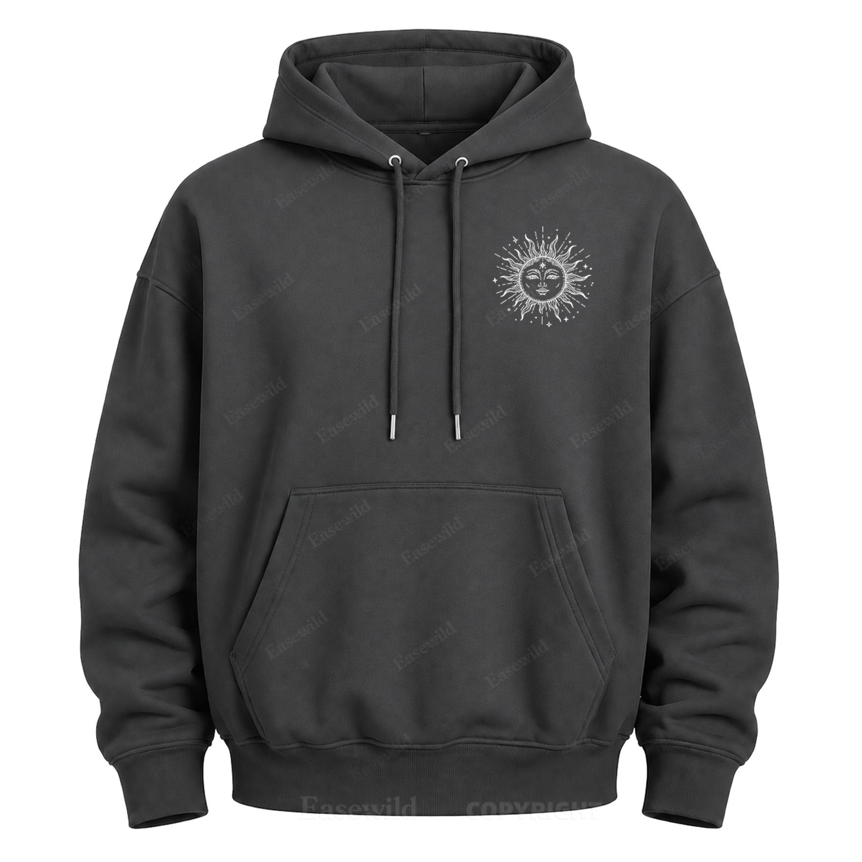 Sonne & Mond "Celestial Washed" Grafik-Kapuzenpullover
