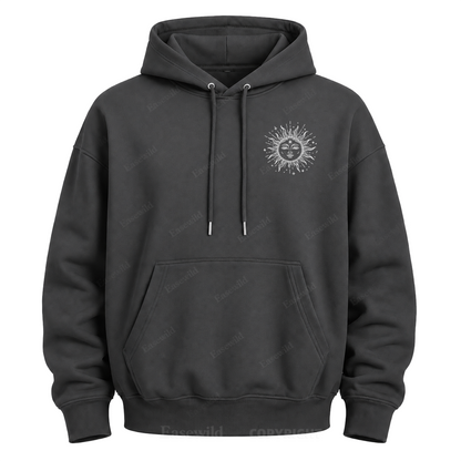 Sonne & Mond "Celestial Washed" Grafik-Kapuzenpullover