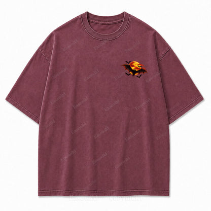 Haunted Nights Halloween Washed Graphic Tee