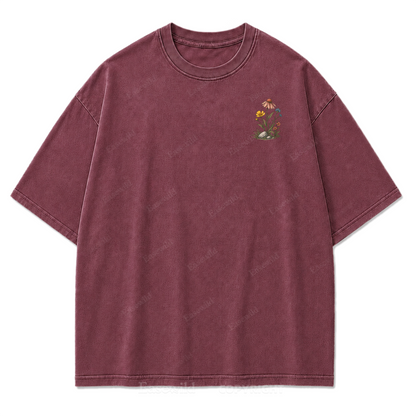 Grow Slow Stay Wild Wildflower Washed Print Tee