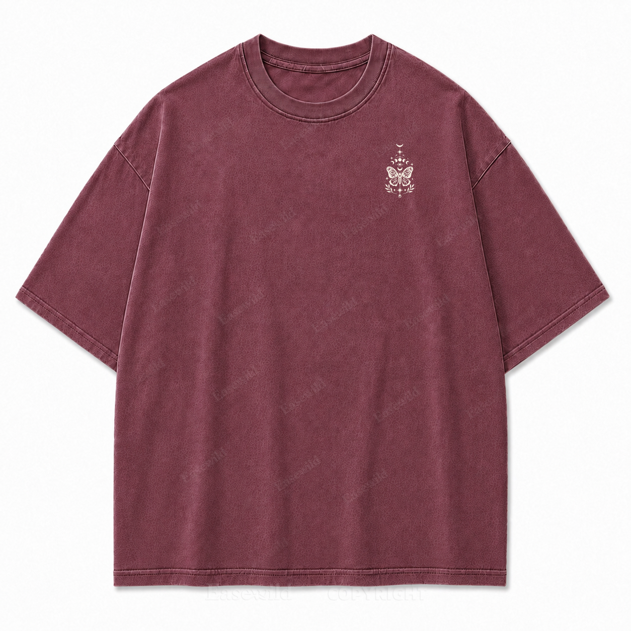 Lunar Magic Celestial Moth Moon‑Phase Graphic Print Tee