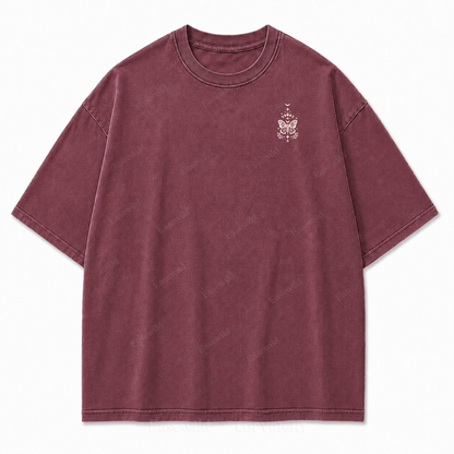 Lunar Magic Celestial Moth Moon‑Phase Graphic Print Tee