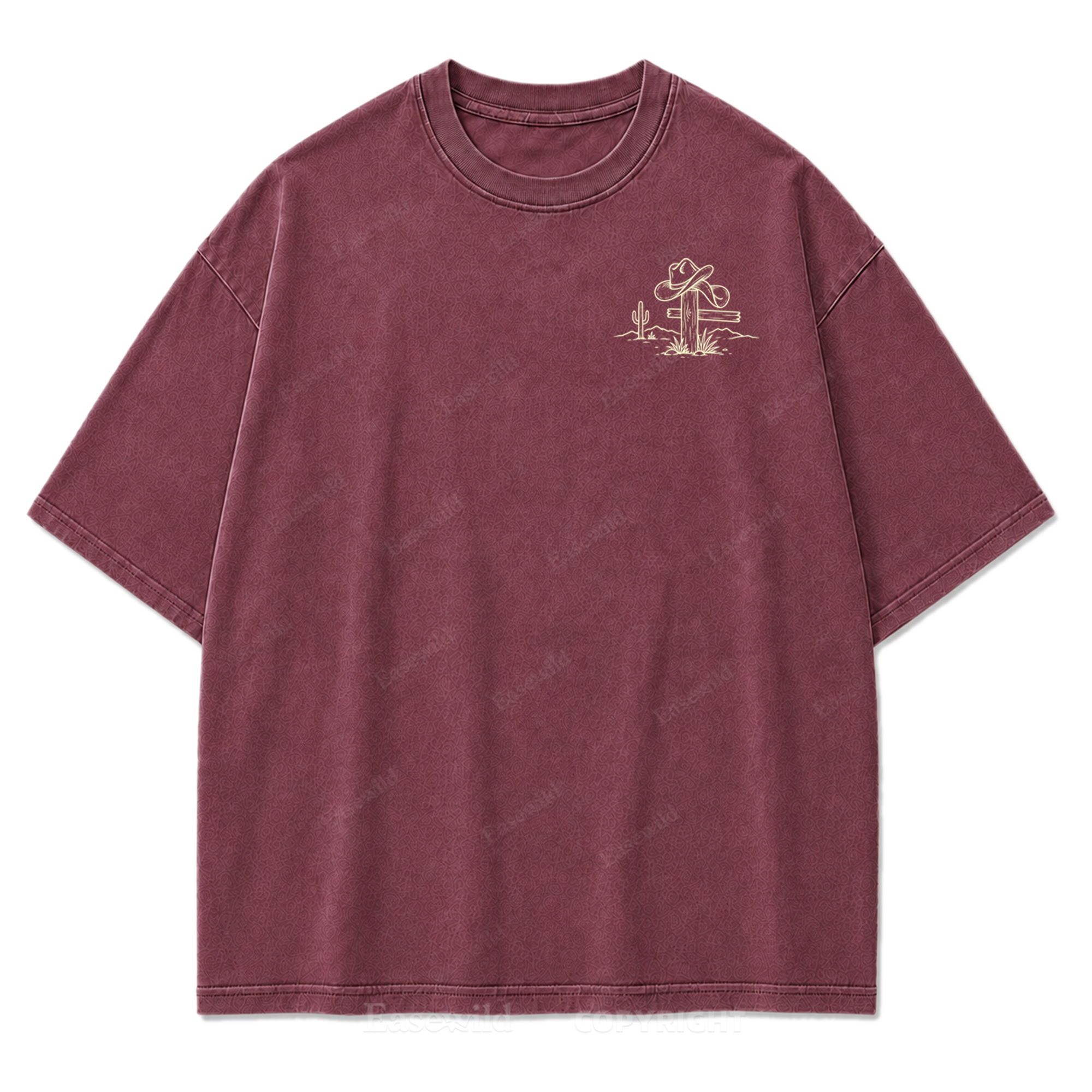Cowboy-Skelett Used-Look T-Shirt
