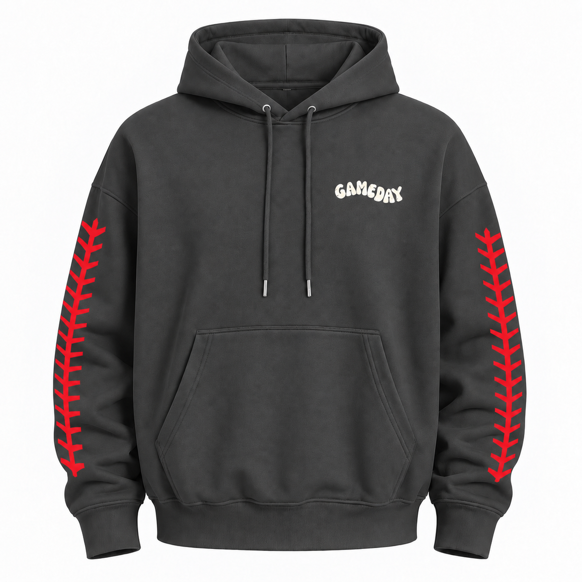 Game Day Baseball Stitch Graphic Hoodie