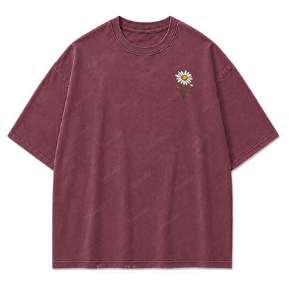 Grow With The Flow Daisy Washed Print Tee