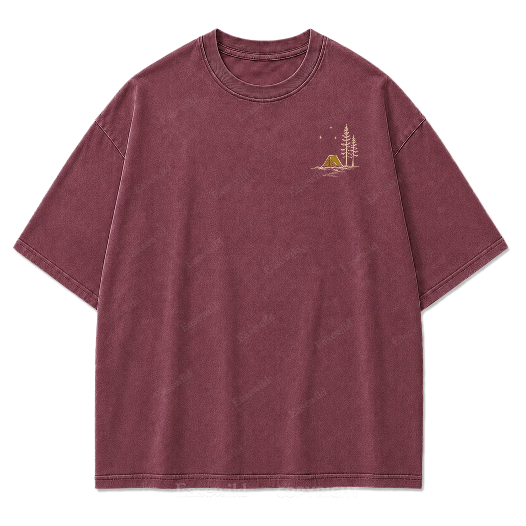 Better in the Woods Camping Washed Print Tee