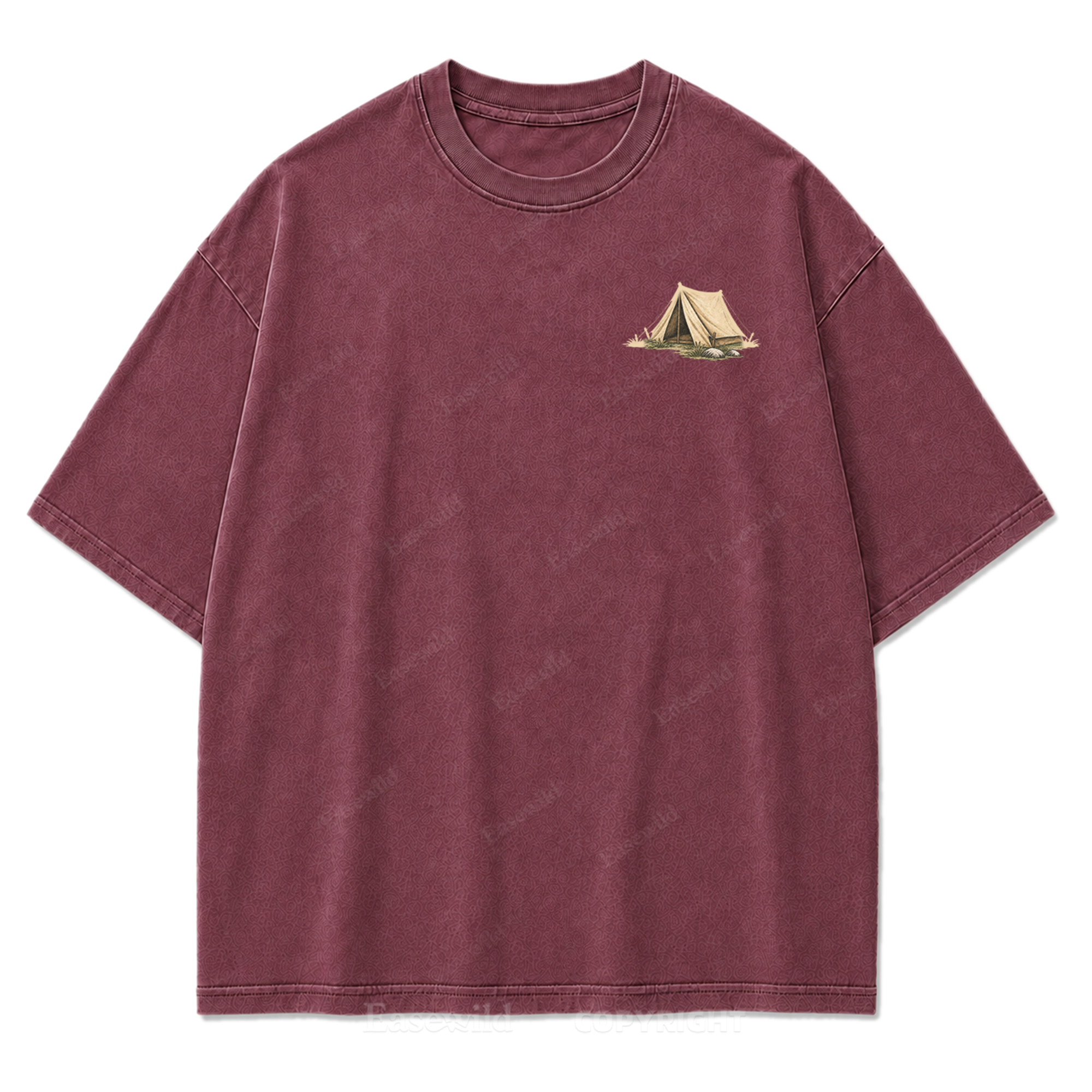 T-Shirt mit Lakeside Coffee Washed Print