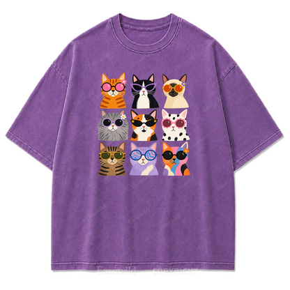 Cool Cat Crew Washed Graphic T-Shirt