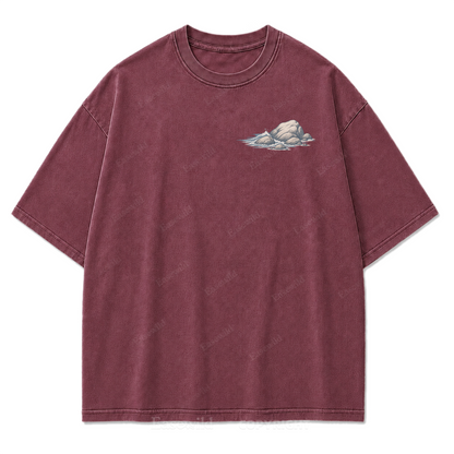 Coastal State Ocean Shore Washed Print Tee