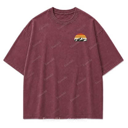 Trail Mood – Take A Hike Washed Print Tee