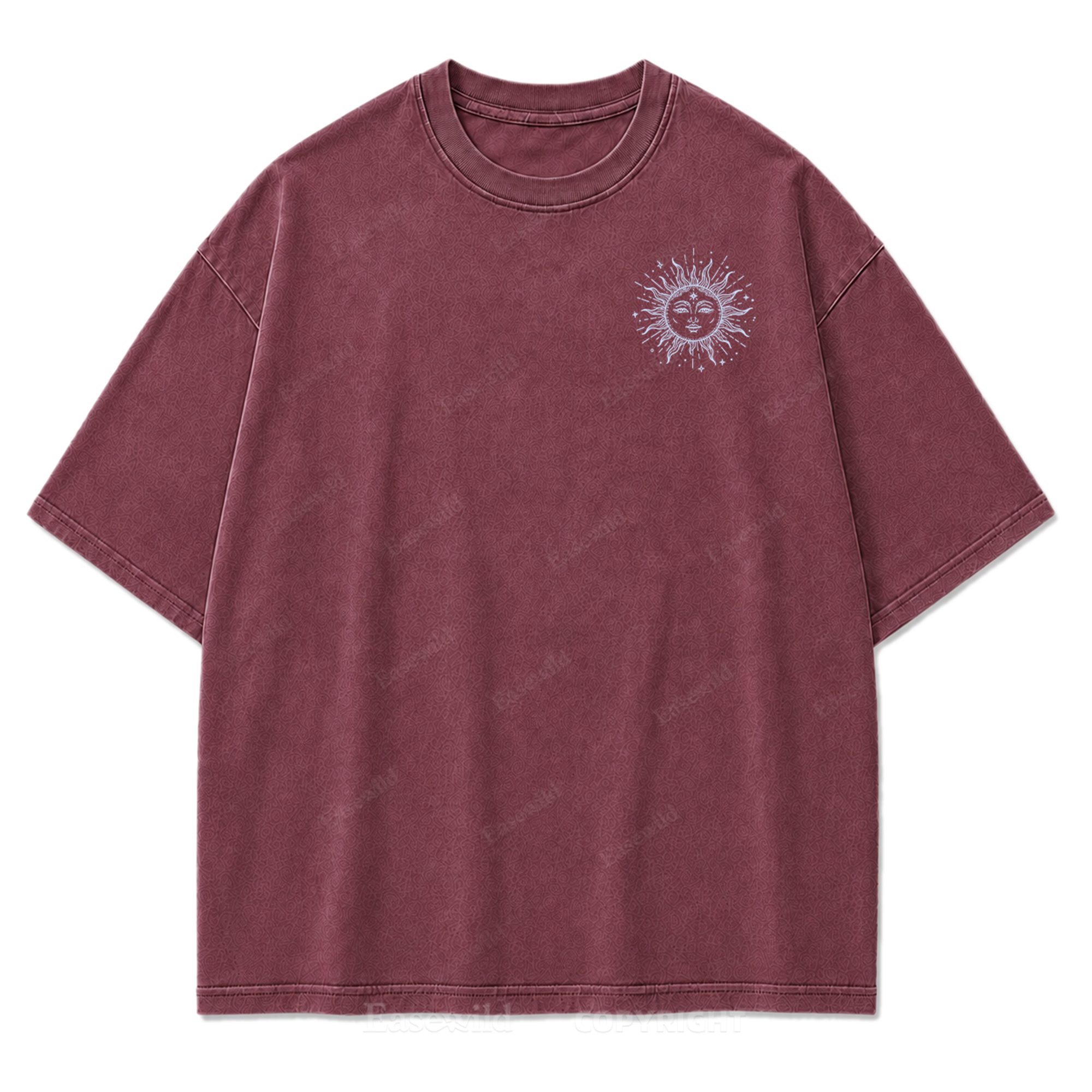 Sun and Moon Eclipse Celestial Washed Print Tee
