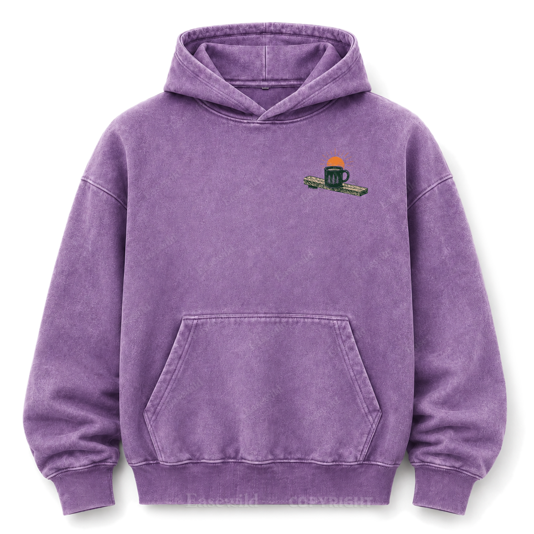 Slow Mornings Lakeside Washed Grafik-Hoodie