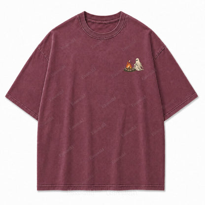 Lost In October Halloween Washed Graphic Tee