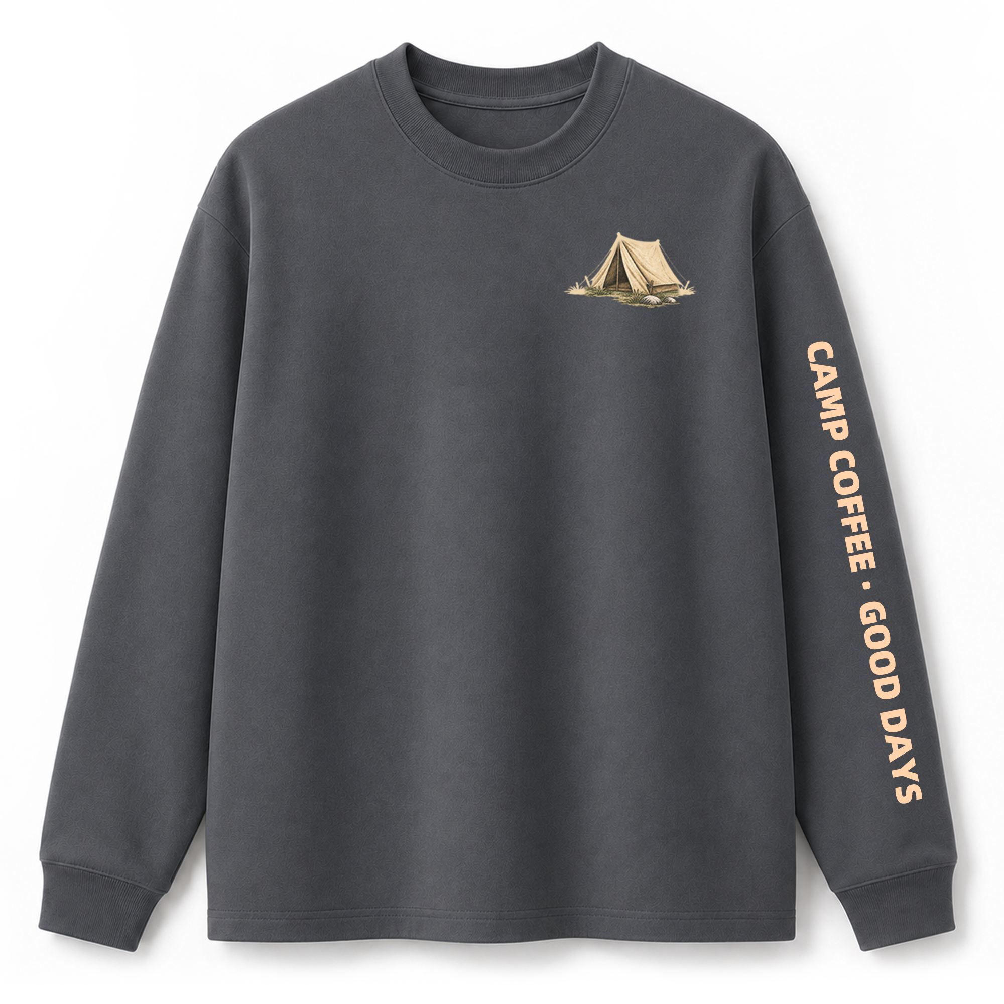 Camp Coffee Mornings Graphic Long Sleeve Tee