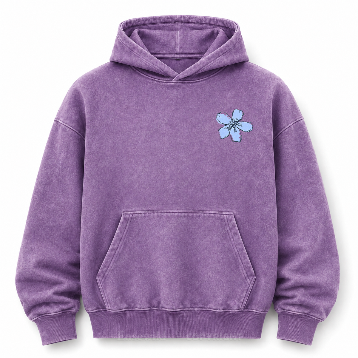 Simple Is Always In Style Floral Washed Graphic Hoodie
