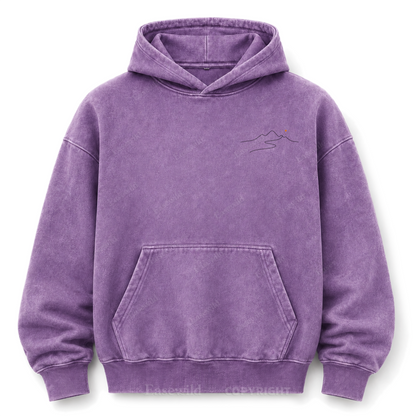 Go Where You Feel Truly Alive Washed Graphic Hoodie